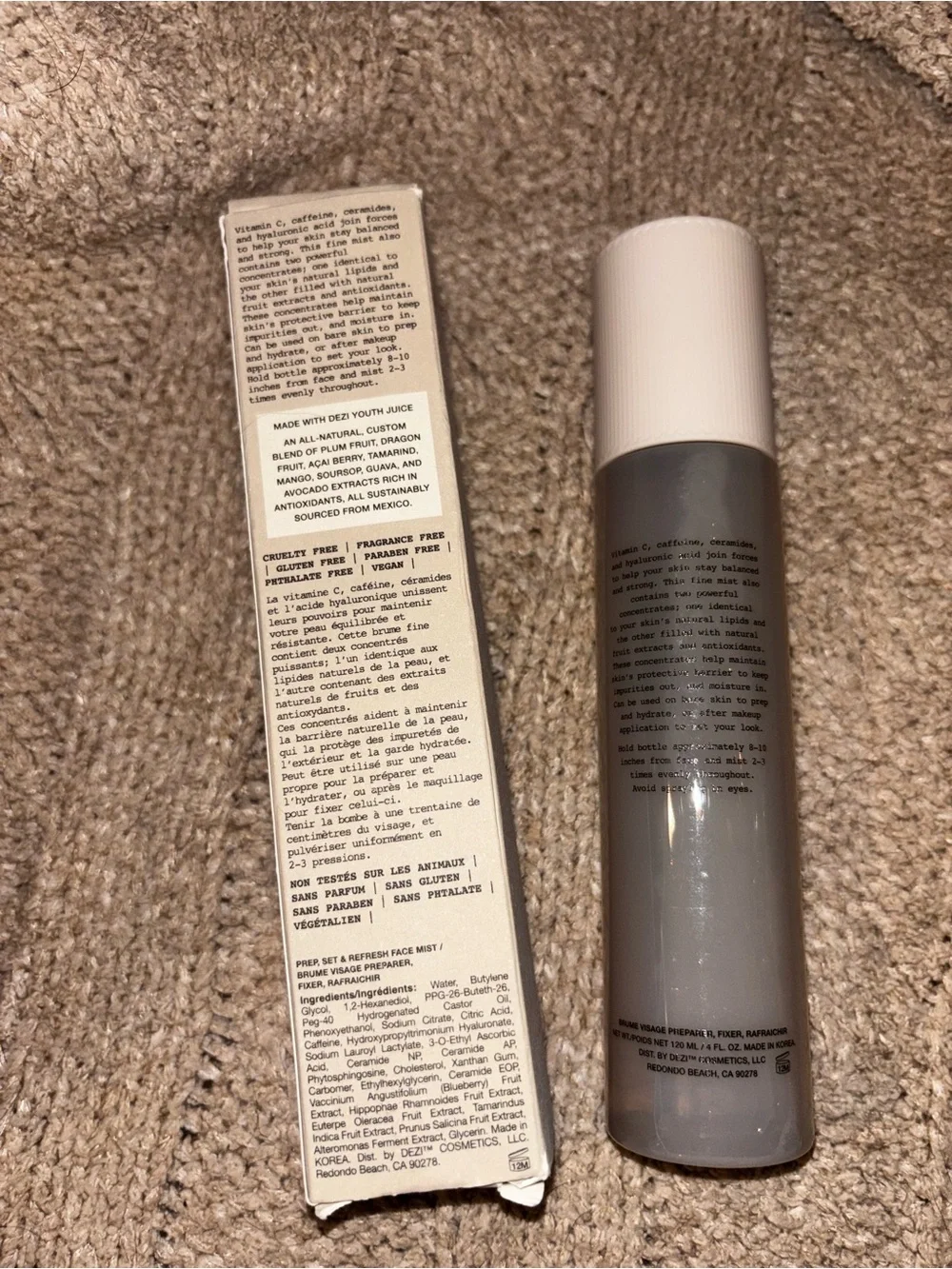 DEZI SKN Dew Me Over Prep Set & Refresh Face Mist 4 oz Full Size New